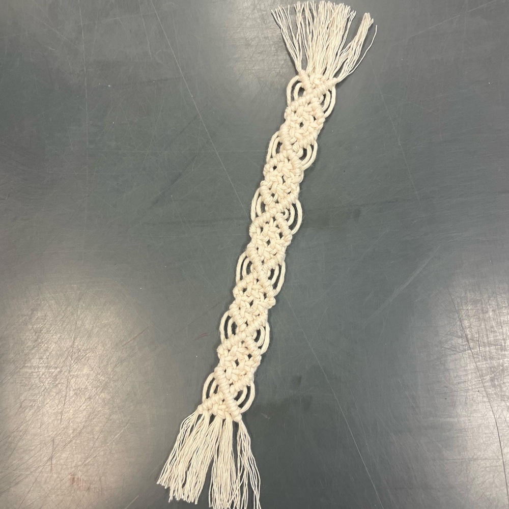 Cream Macrame Bookmark - Picture 3 of 4